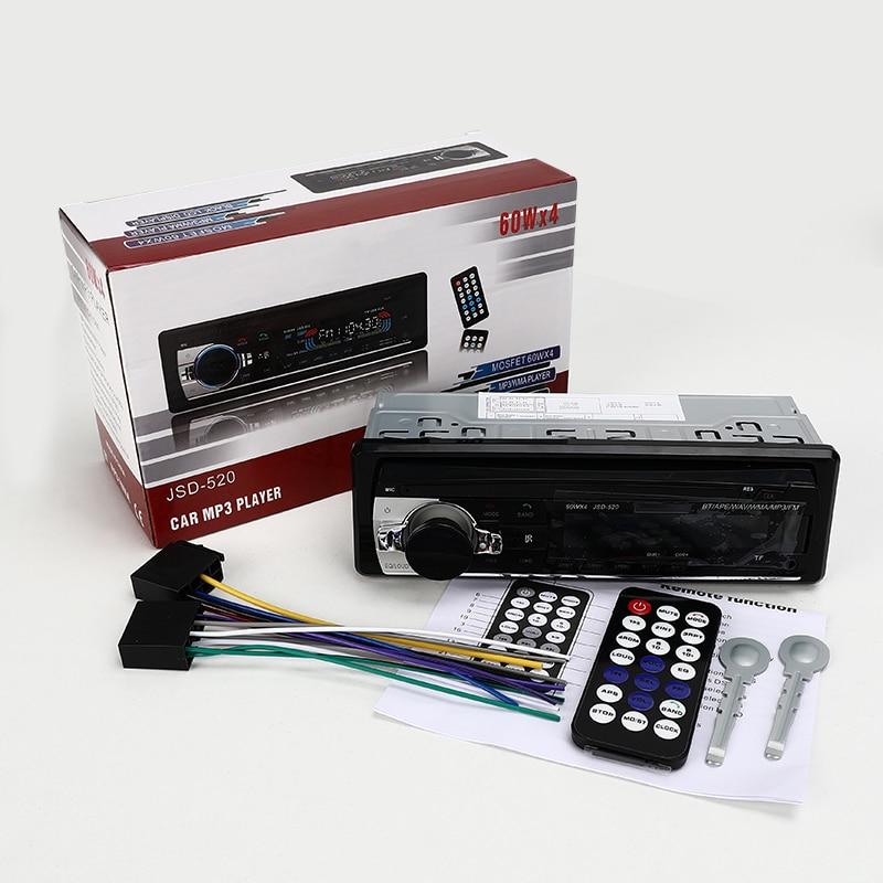 Podofo 1 Din Bluetooth Autoradio SD Radio Car 12V JSD-520 MP3 Player AUX-IN  Car Stereo FM USB Audio Stereo In-dash Radio Coche
